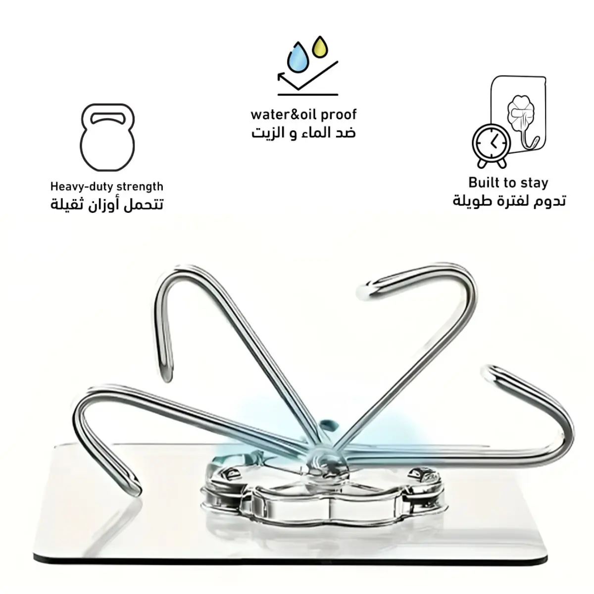 Govyy Wall hooks with nano adhesive technology set of 6 - view 6